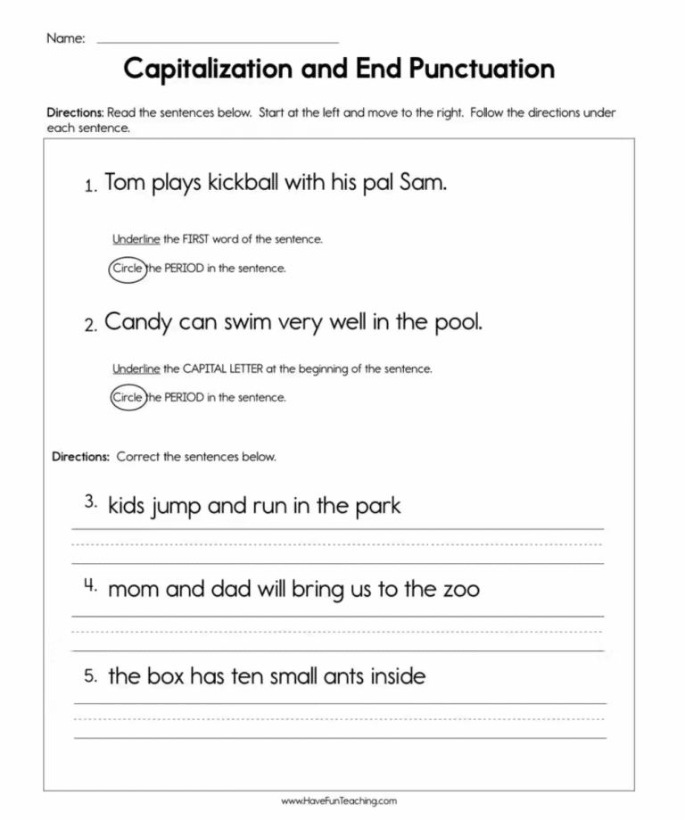 23 1st Grade Writing Worksheets To Practice New Skills - The Teach ...