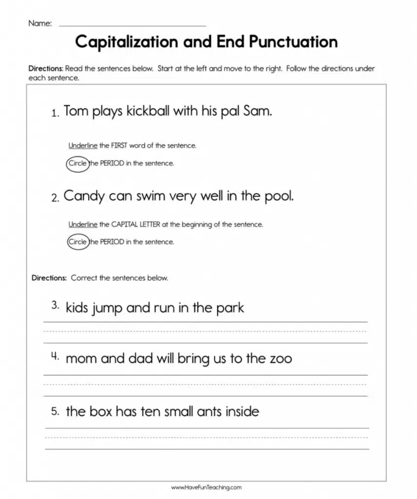 writing worksheets first grade free