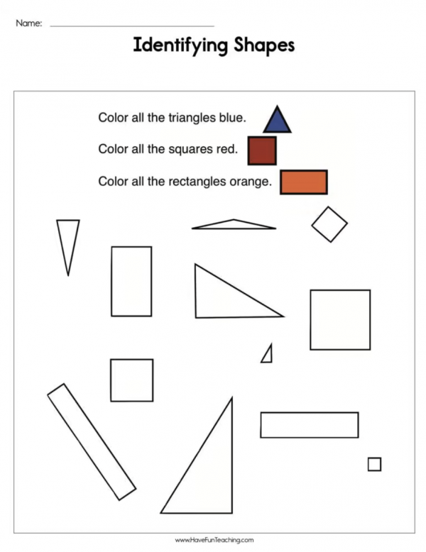 21+ First Grade Shapes Worksheets To Teach Geometry - The Teach Simple Blog