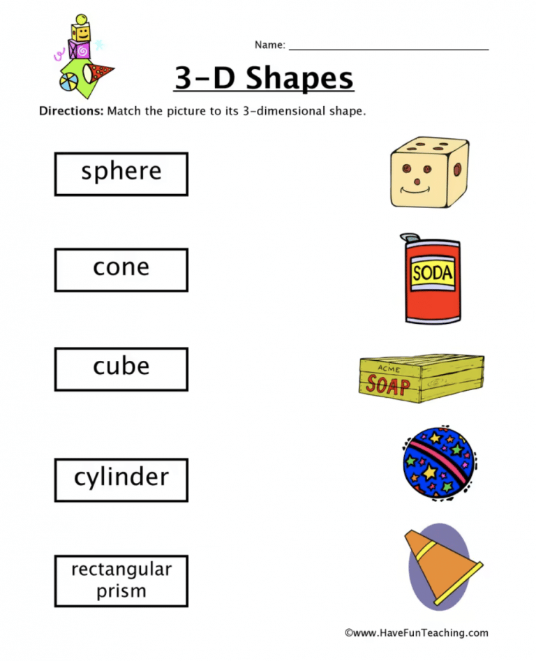 21+ First Grade Shapes Worksheets To Teach Geometry - The Teach Simple Blog