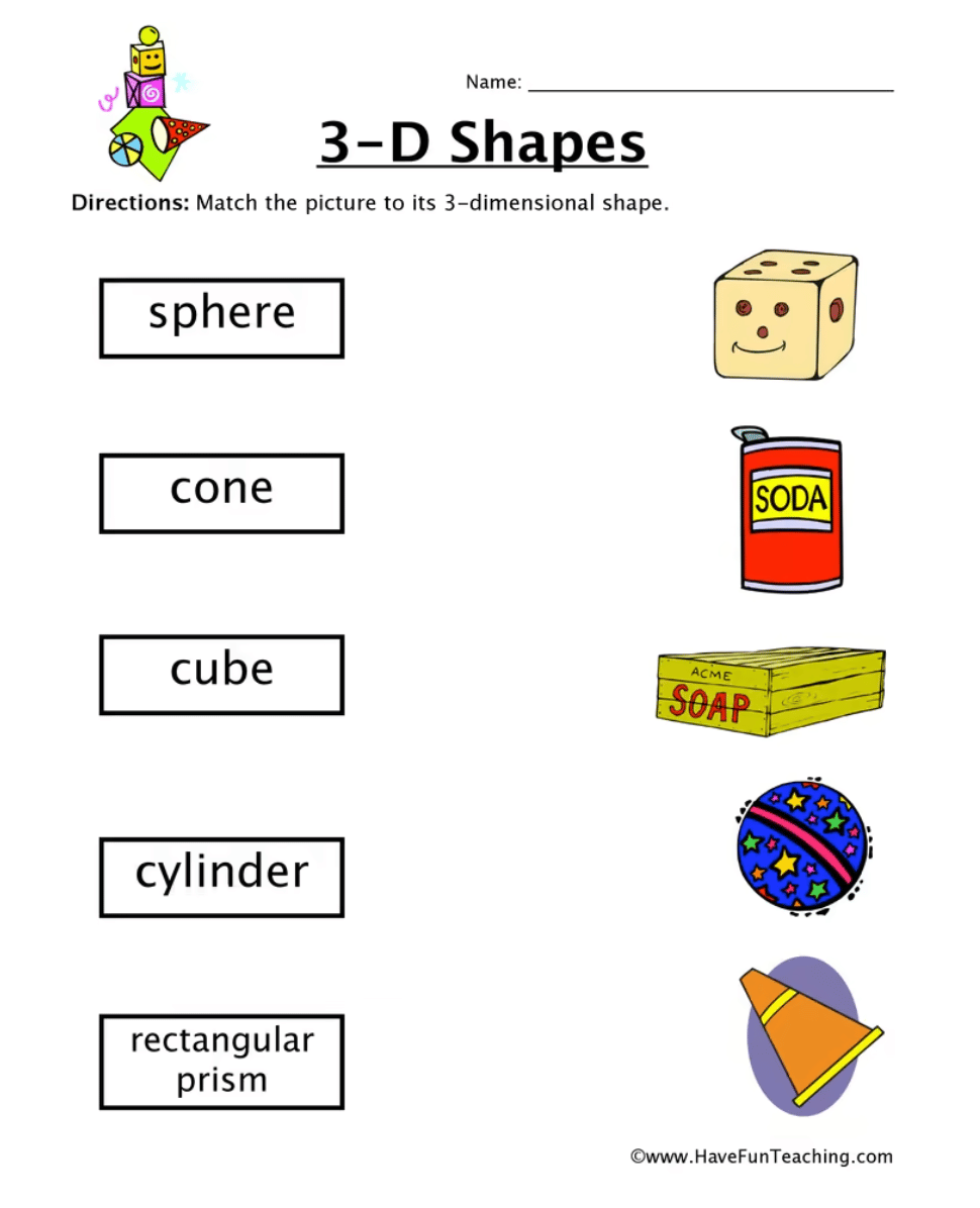 21+ First Grade Shapes Worksheets To Teach Geometry The Teach Simple Blog