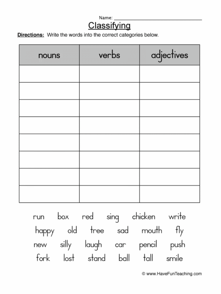 1st grade sentence worksheets