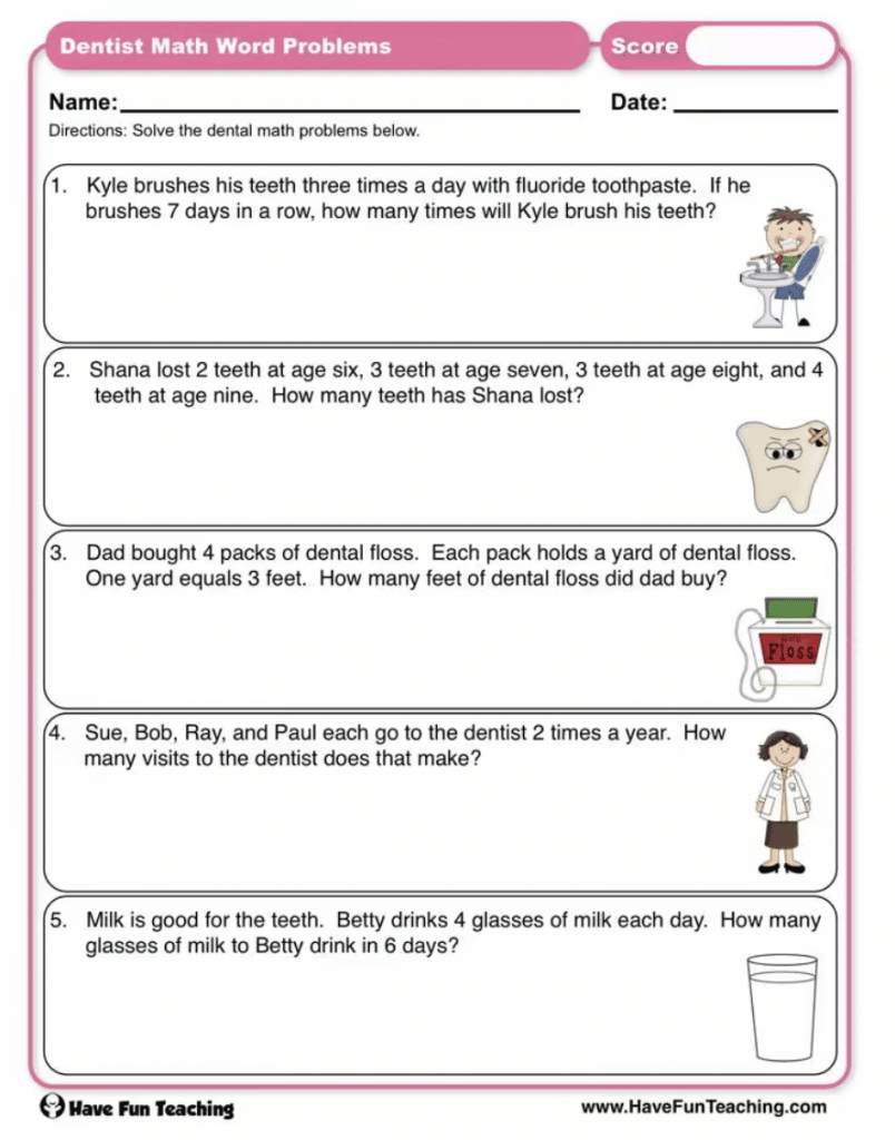 example of math problem solving for grade 1