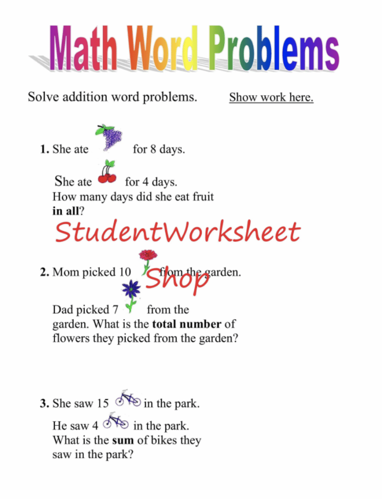 how to teach problem solving to 1st graders