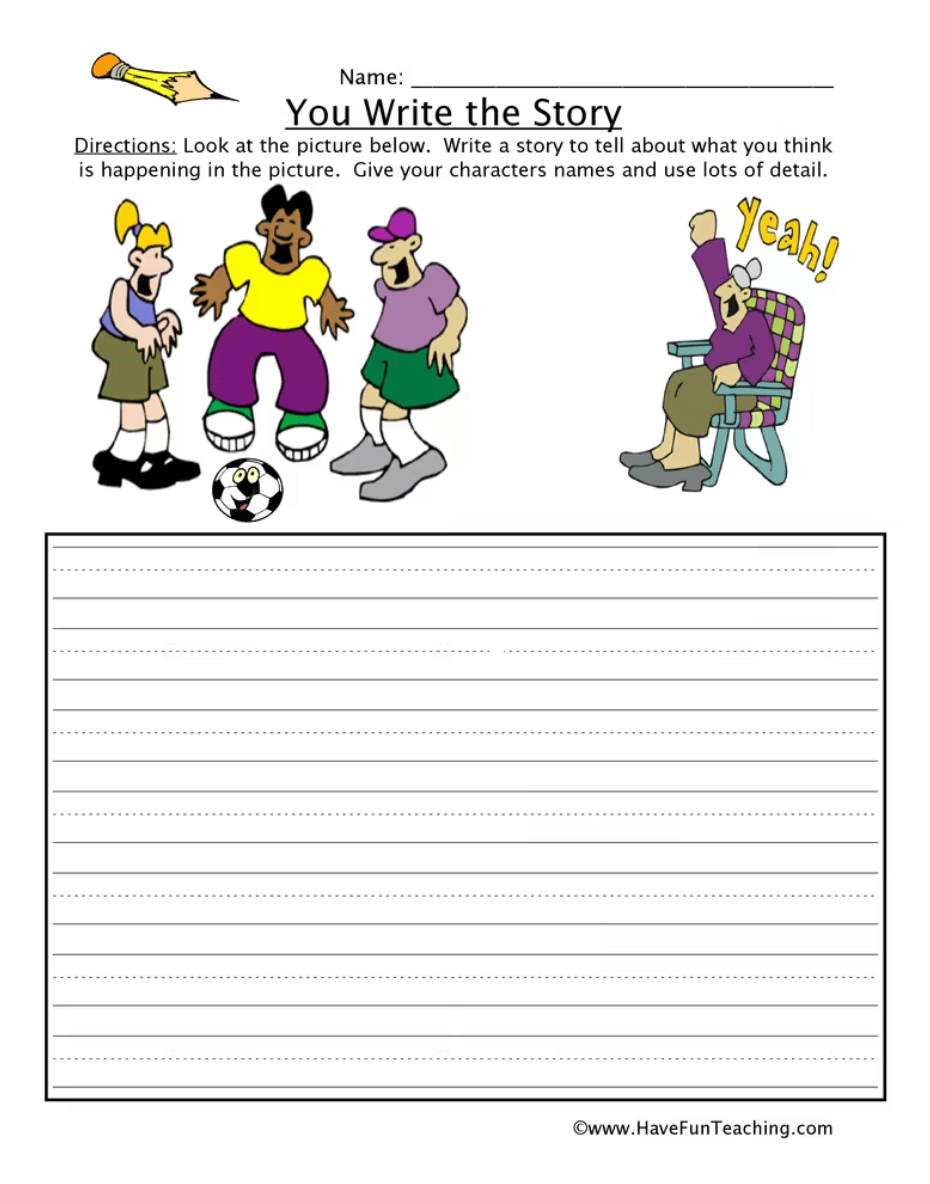 creative writing worksheets for class 1