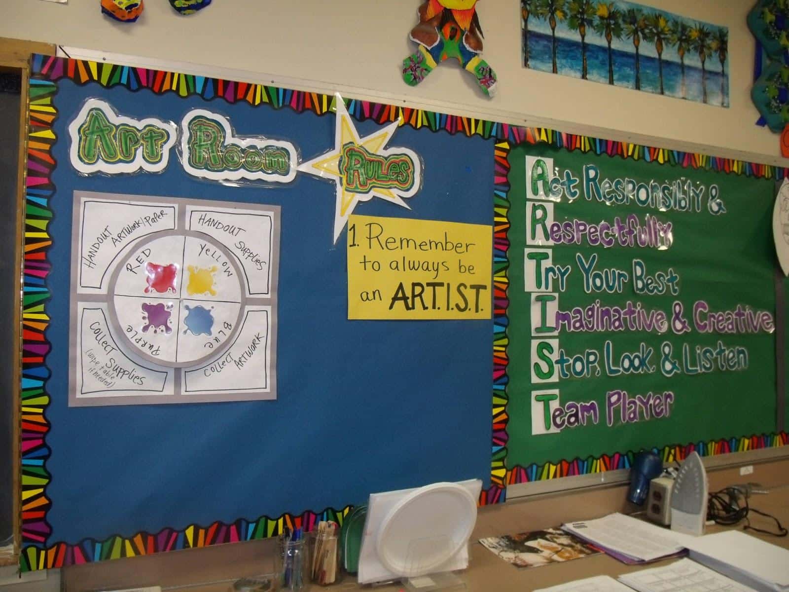 17 Colourfully Awesome Art Bulletin Boards - The Teach Simple Blog