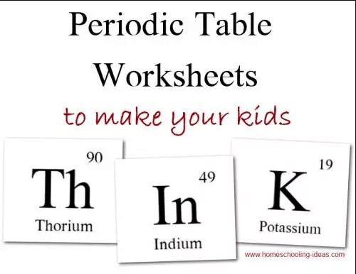 periodic table worksheet high school pdf
