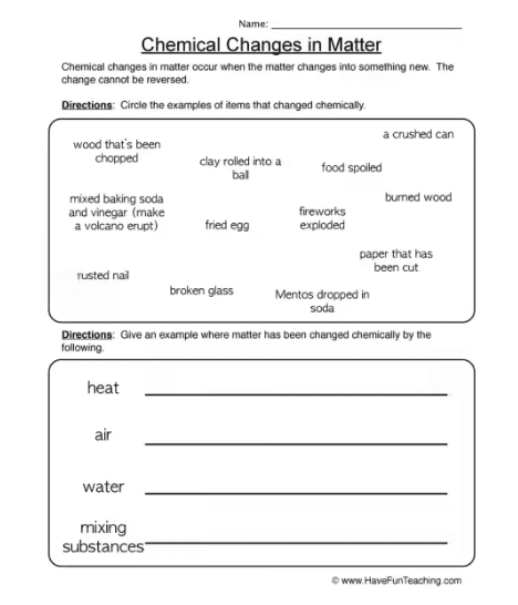 High-Quality Chemical Reactions Worksheets for Teaching with Ease - The ...