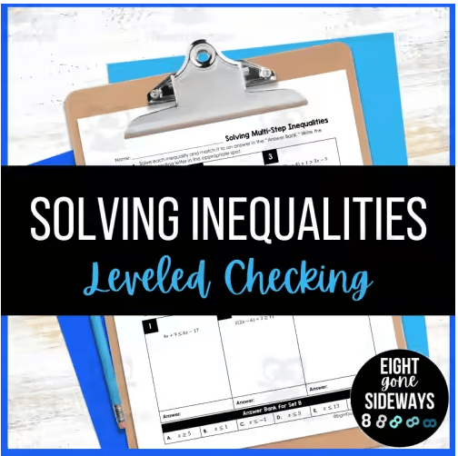 Solving Inequalities Worksheet