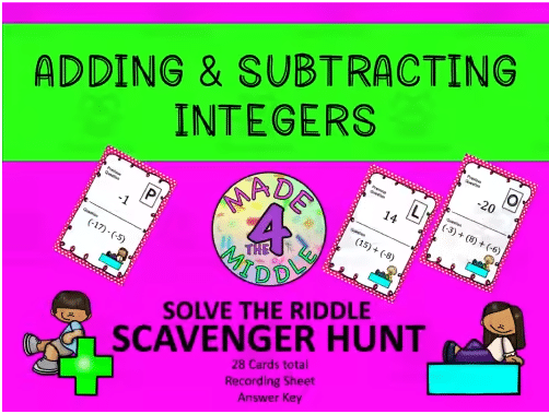Adding and Subtracting Integers Worksheets