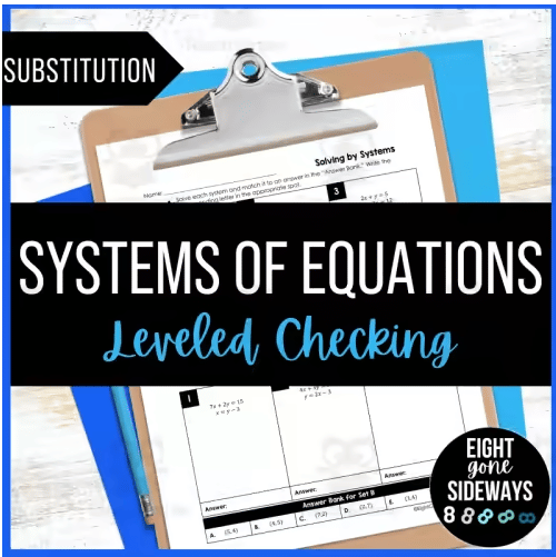 Systems of equations worksheets