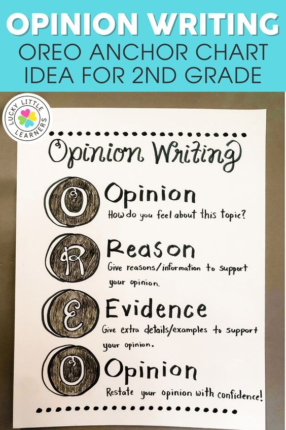 opinion essay anchor chart 3rd grade