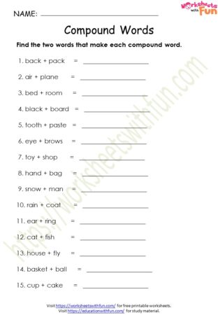 Top 9 Hand-Picked Worksheets for Teaching Compound Words - The Teach ...