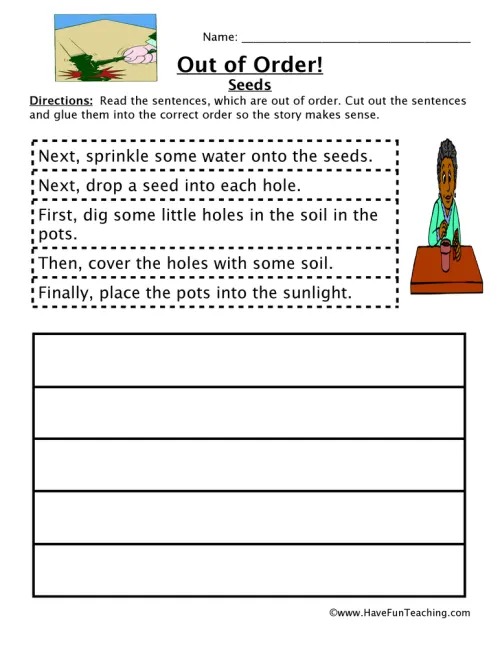 story sequence anchor chart