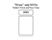 Draw and Write place-value activity with a large ones box.
